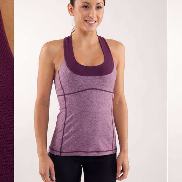 Lululemon Purple Scoop Neck Tank | size 10 - Picture 1 of 8